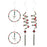 Retired - Set of 4 Memory Wire Christmas Ornaments