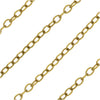Antiqued Gold Plated Cable Chain, 2x2.5mm, by Nunn Design Chain, by the Foot