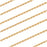 22K Gold Plated Fine Beading Chain, 0.7mm, by the Foot