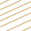 22K Gold Plated Fine Beading Chain, 0.7mm, by the Foot
