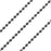 Gun Metal Plated Ball Chain, 1.2mm, by the Foot