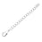 Necklace Chain Extender, 3.4mm Curb Links with Lobster Clasp 2 Inches, Silver Plated