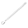 Necklace Chain Extender, 3.4mm Curb Links with Lobster Clasp 2 Inches, Silver Plated