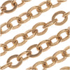 Nunn Design Antiqued Gold Plated Flat Cable Chain, 3.6mm, by The Foot