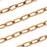 Nunn Design Antiqued Gold Plated Oval Cable Chain, 2.3mm, by the Foot