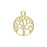 Charm, Tree of Life 15mm, Natural Brass (1 Piece)