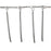 Charm Chain, Bar Dangles 25mm, Imitation Rhodium Plated, by the Inch