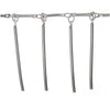 Charm Chain, Bar Dangles 25mm, Imitation Rhodium Plated, by the Inch