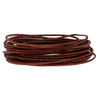 Leather Cord, Round 1.5mm, Natural Antique Brown, by Leather Cord USA (1 yard)