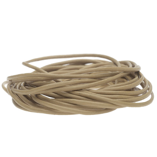 Leather Cord, Round 2mm, Beach, by Leather Cord USA (1 yard)