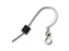 Earring Backs, Rubber Backs for Fish Hooks 3x3mm, Black (5 Pairs)