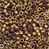 Miyuki Delica Seed Beads, 11/0 Size, Metallic Earth Batik Luster DB1010 (2.5