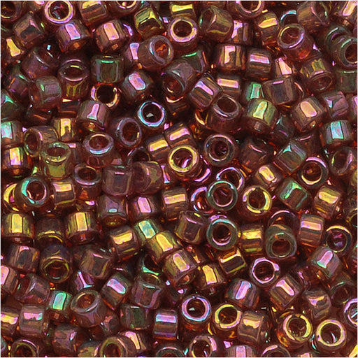 Miyuki Delica Seed Beads, 11/0 Size, Gold Red Luster DB103 (2.5" Tube)
