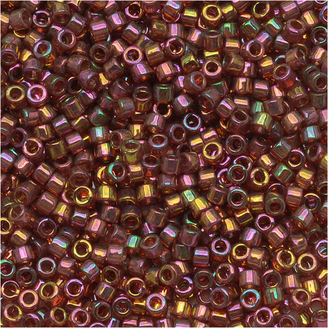 Miyuki Delica Seed Beads, 11/0 Size, Gold Red Luster DB103 (2.5" Tube)