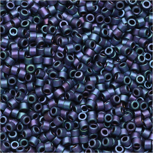 Miyuki Delica Seed Beads, 11/0 Size, Matte Metallic Violet/Gold Iris DB1054 (2.5" Tube)