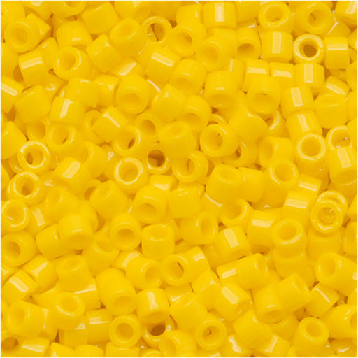 Miyuki Delica Seed Beads, 11/0 Size, Opaque Canary Yellow DB1132 (2.5" Tube)