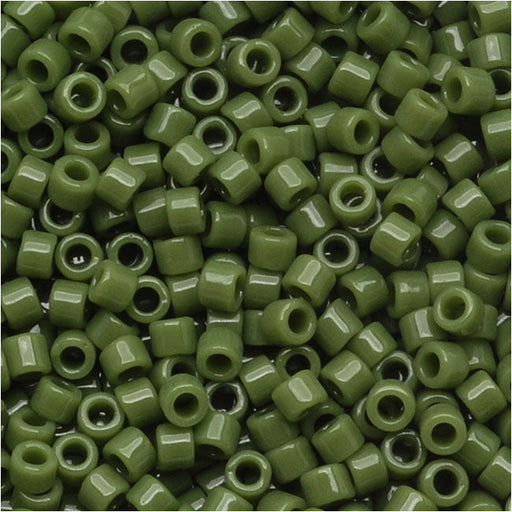 Miyuki Delica Seed Beads, 11/0 Size, Opaque Avocado Green DB1135 (2.5" Tube)