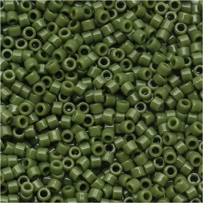Miyuki Delica Seed Beads, 11/0 Size, Opaque Avocado Green DB1135 (2.5" Tube)