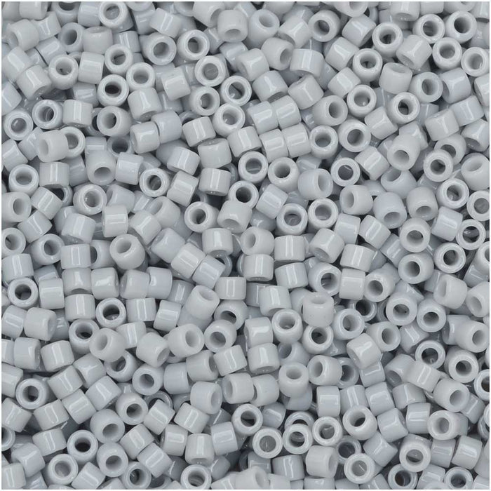 Miyuki Delica Seed Beads, 11/0 Size, #1139 Opaque Ghost Grey (2.5" Tube)