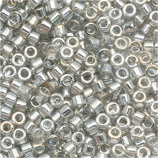 Miyuki Delica Seed Beads, 11/0 Size, Transparent Grey Luster DB114 (2.5" Tube)