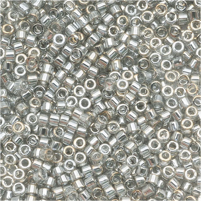 Miyuki Delica Seed Beads, 11/0 Size, Transparent Grey Luster DB114 (2.5" Tube)