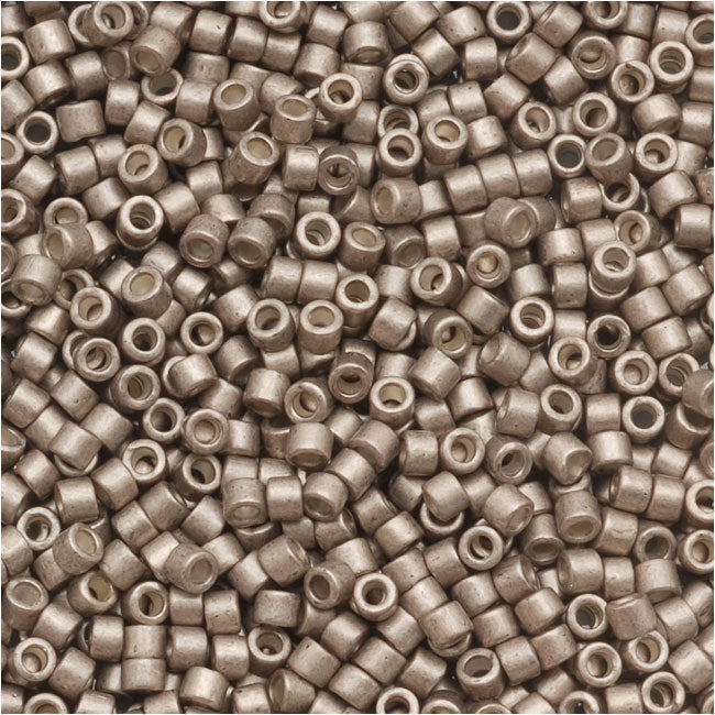 Miyuki Delica Seed Beads, 11/0 Size, Galvanized Silver Frost Pewter DB1159 (2.5" Tube)