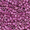 Miyuki Delica Seed Beads, 11/0 Size, Galvanized Matte Magenta DB1173 (2.5