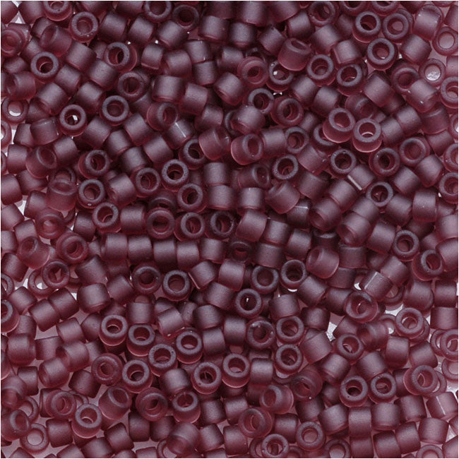 Miyuki Delica Seed Beads, 11/0 Size, Matte Transparent Mauve DB1264 (2.5" Tube)