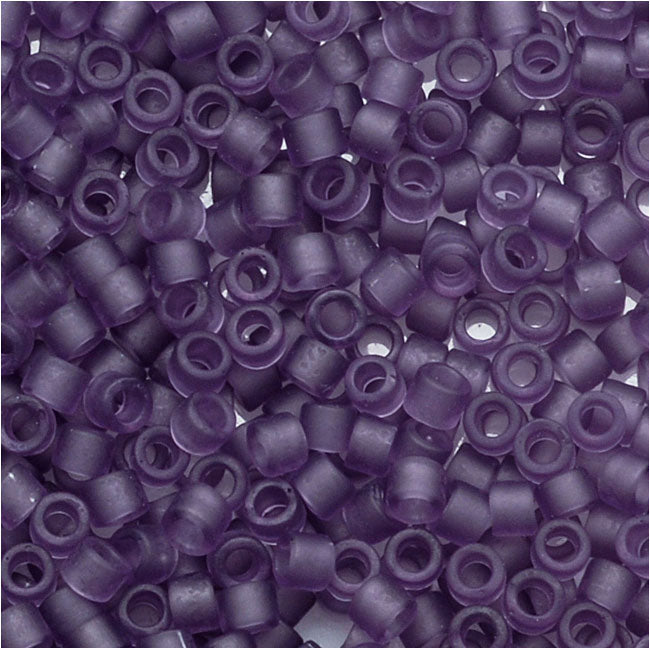 Miyuki Delica Seed Beads, 11/0 Size, Matte Transparent Lt Amethyst DB1265 (2.5" Tube)