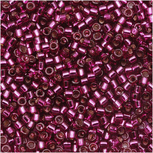 Miyuki Delica Seed Beads, 11/0 Size, Silver Lined Dark Rose DB1342 (2.5" Tube)