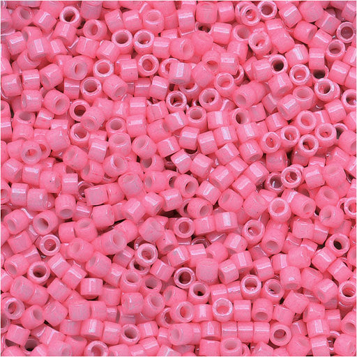 Miyuki Delica Seed Beads, 11/0 Size, Dyed Opaque Rose DB1371 (2.5" Tube)