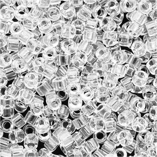 Miyuki Delica Seed Beads, 11/0 Size, Transparent Crystal DB141 (2.5" Tube)