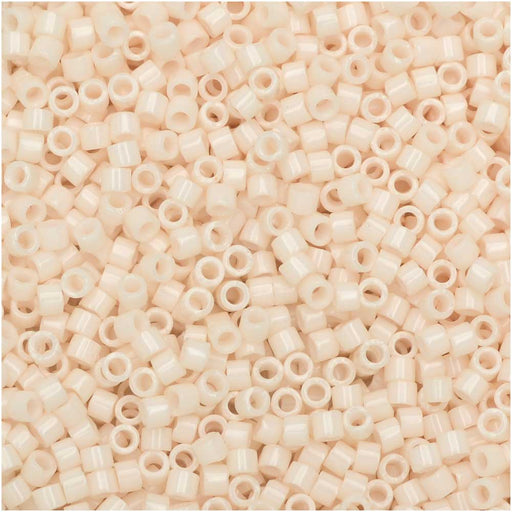 Miyuki Delica Seed Beads, 11/0 Size, #1490 Opaque Bisque White (2.5" Tube)