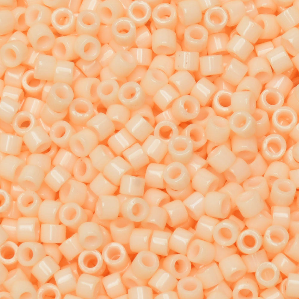 Miyuki Delica Seed Beads, 11/0 Size, #1492 Opaque Light Peach (2.5" Tube)