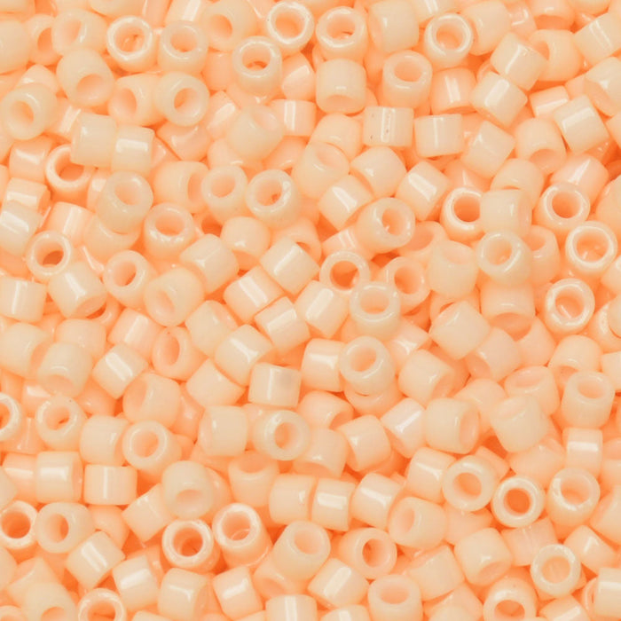 Miyuki Delica Seed Beads, 11/0 Size, #1492 Opaque Light Peach (2.5" Tube)