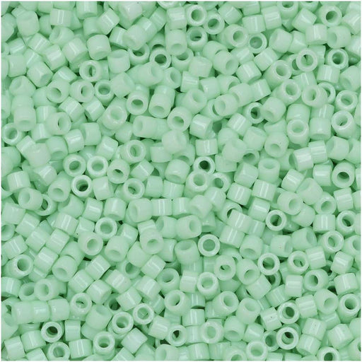 Miyuki Delica Seed Beads, 11/0 Size, #1496 Opaque Light Mint Green (2.5" Tube)
