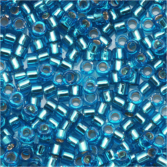 Miyuki Delica Seed Beads, 11/0 Size, Silver Lined Aquamarine DB149 (2.5" Tube)