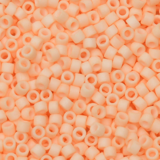Miyuki Delica Seed Beads, 11/0 Size, #1512 Matte Opaque Light Peach (2.5" Tube)