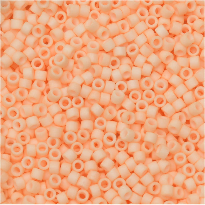 Miyuki Delica Seed Beads, 11/0 Size, #1512 Matte Opaque Light Peach (2.5" Tube)