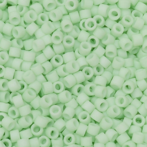 Miyuki Delica Seed Beads, 11/0 Size, #1516 Opaque Light Mint (2.5" Tube)
