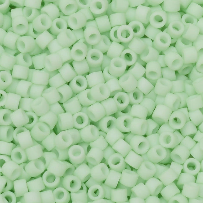 Miyuki Delica Seed Beads, 11/0 Size, #1516 Opaque Light Mint (2.5" Tube)