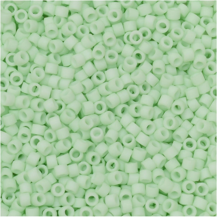 Miyuki Delica Seed Beads, 11/0 Size, #1516 Opaque Light Mint (2.5" Tube)