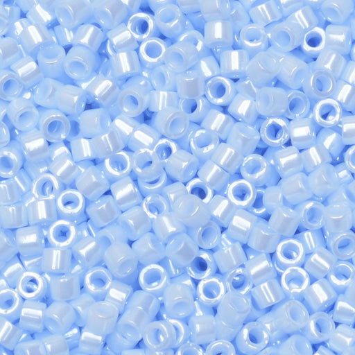 Miyuki Delica Seed Beads, 11/0 Size, #1537 Opaque Light Sky Blue Ceylon (2.5" Tube)