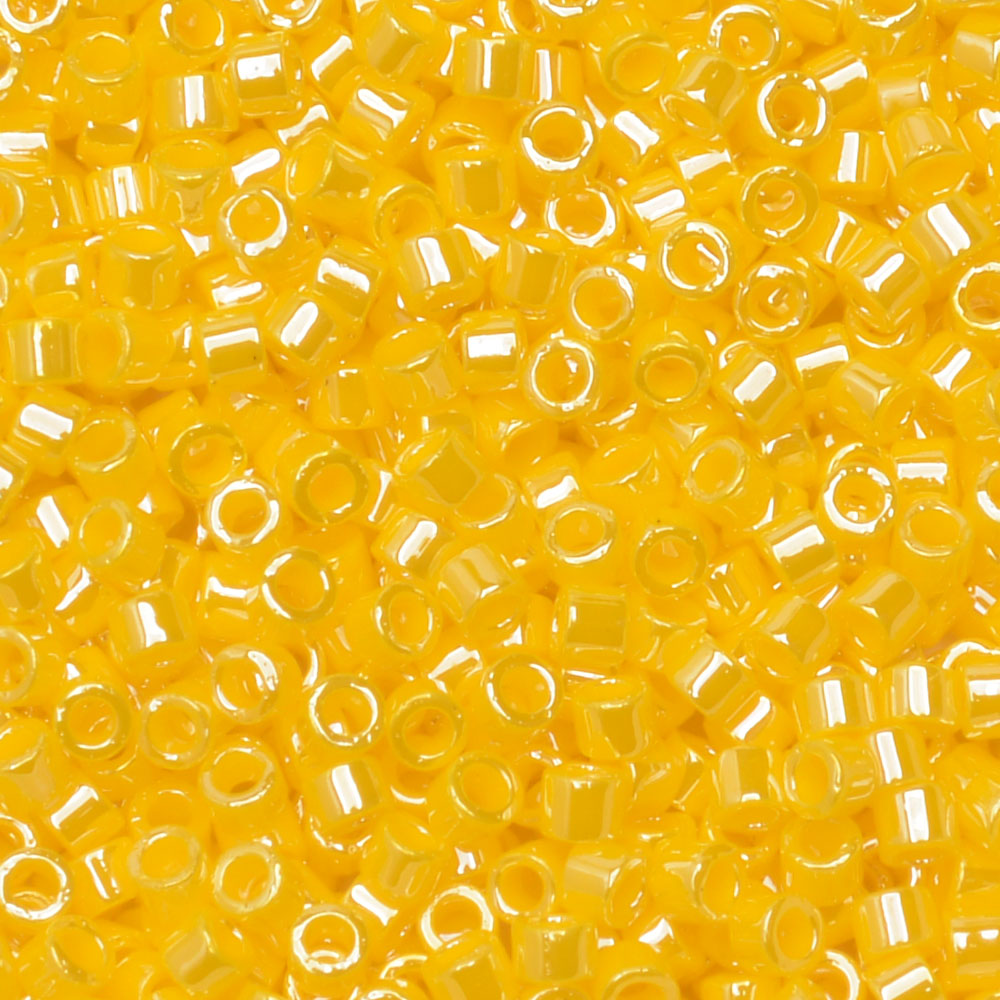 Miyuki Delica Seed Beads, 11/0 Size, #1562 Opaque Canary Luster (2.5" Tube)