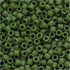 Miyuki Delica Seed Beads, 11/0 Size, Matte Opaque Avocado Green DB1585 (2.5