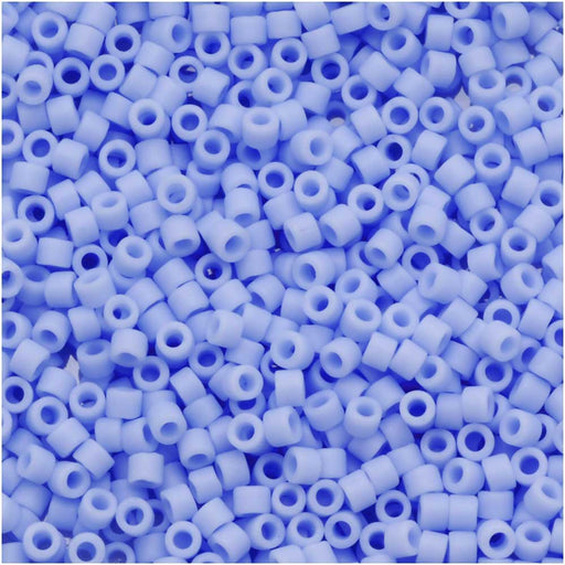 Miyuki Delica Seed Beads, 11/0 Size, Matte Opaque Agate Blue DB1587 (2.5" Tube)