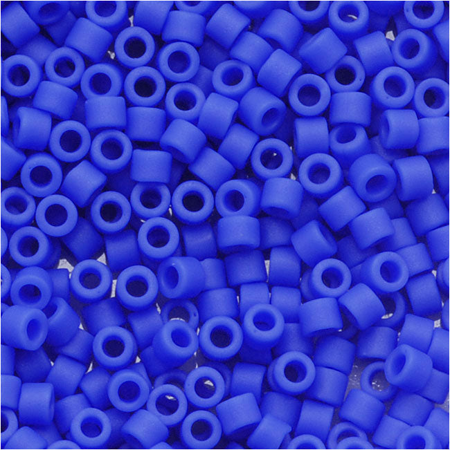 Miyuki Delica Seed Beads, 11/0 Size, Matte Opaque Cyan Blue DB1588 (2.5" Tube)