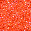 Miyuki Delica Seed Beads, 11/0 Size, Opaque Orange AB DB161 (2.5