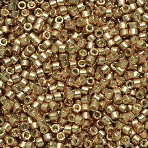 Miyuki Delica Seed Beads, 11/0 Size, Duracoat Galvanized Champagne DB1834 (2.5" Tube)