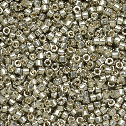 Miyuki Delica Seed Beads, 11/0, Duracoat Galvanized Light Smokey Pewter DB1851 (2.5" Tube)